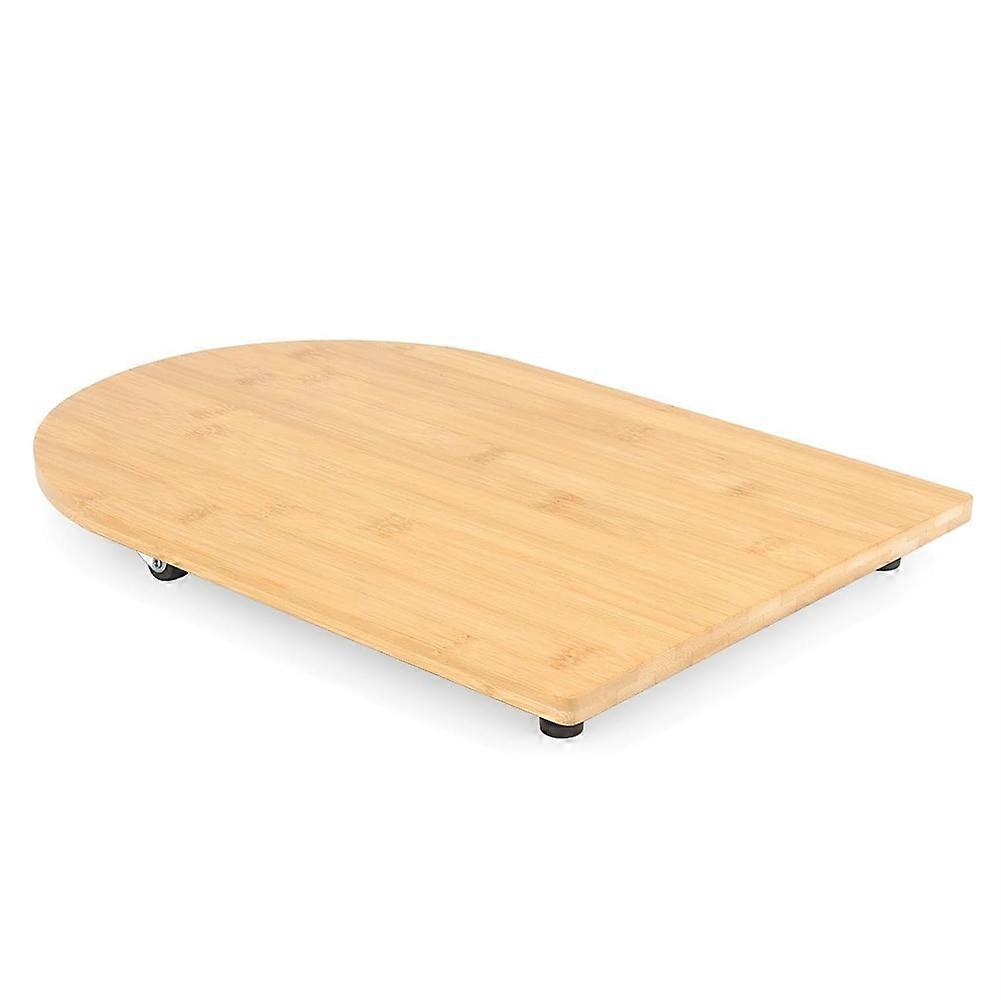 Bamboo Sliding Board for TM7 with 360° Wheels, High-Quality Rolling Board Accessories with Non-Slip Rubber Feet