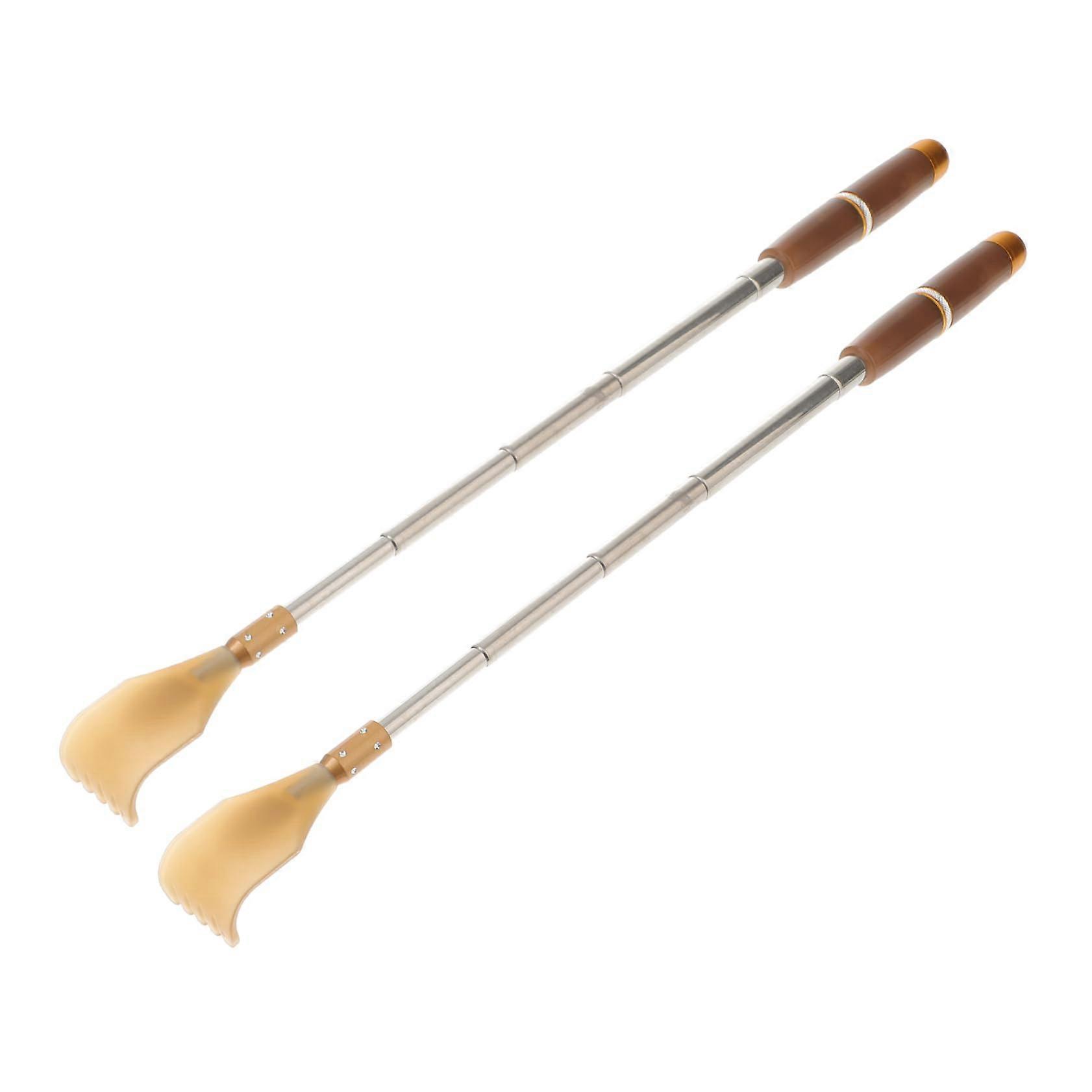 2pcs Retractable Portable Back Scratcher with Long Handle Ergonomic Grip for Travel and HardtoReach Areas