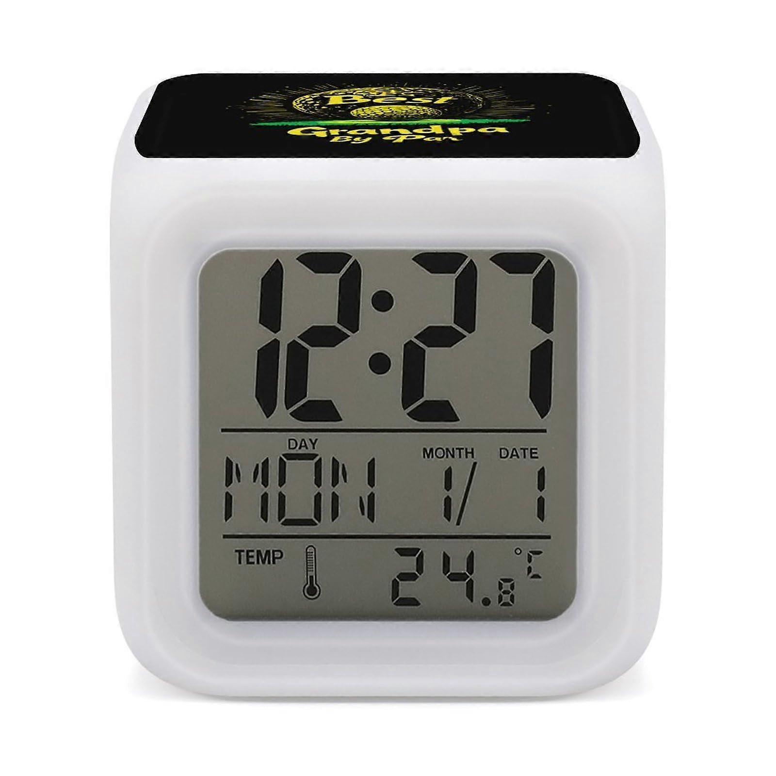 LED Digital Alarm Clock with 7Color Changing Display, Dual Time Format for Bedroom or Office