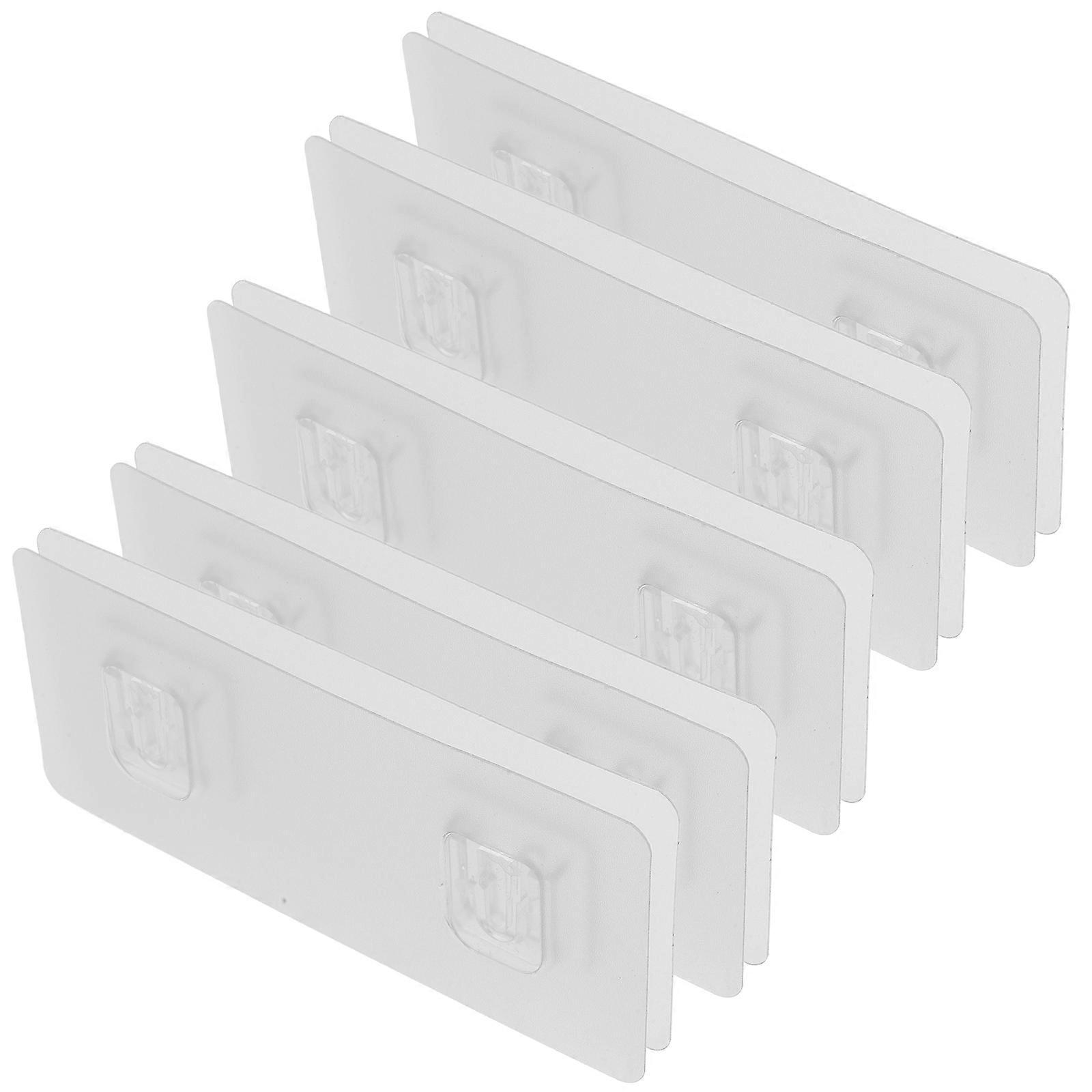 Plastic Adhesive Socket Holder Wall Socket Fixers for 5Sets Home Use