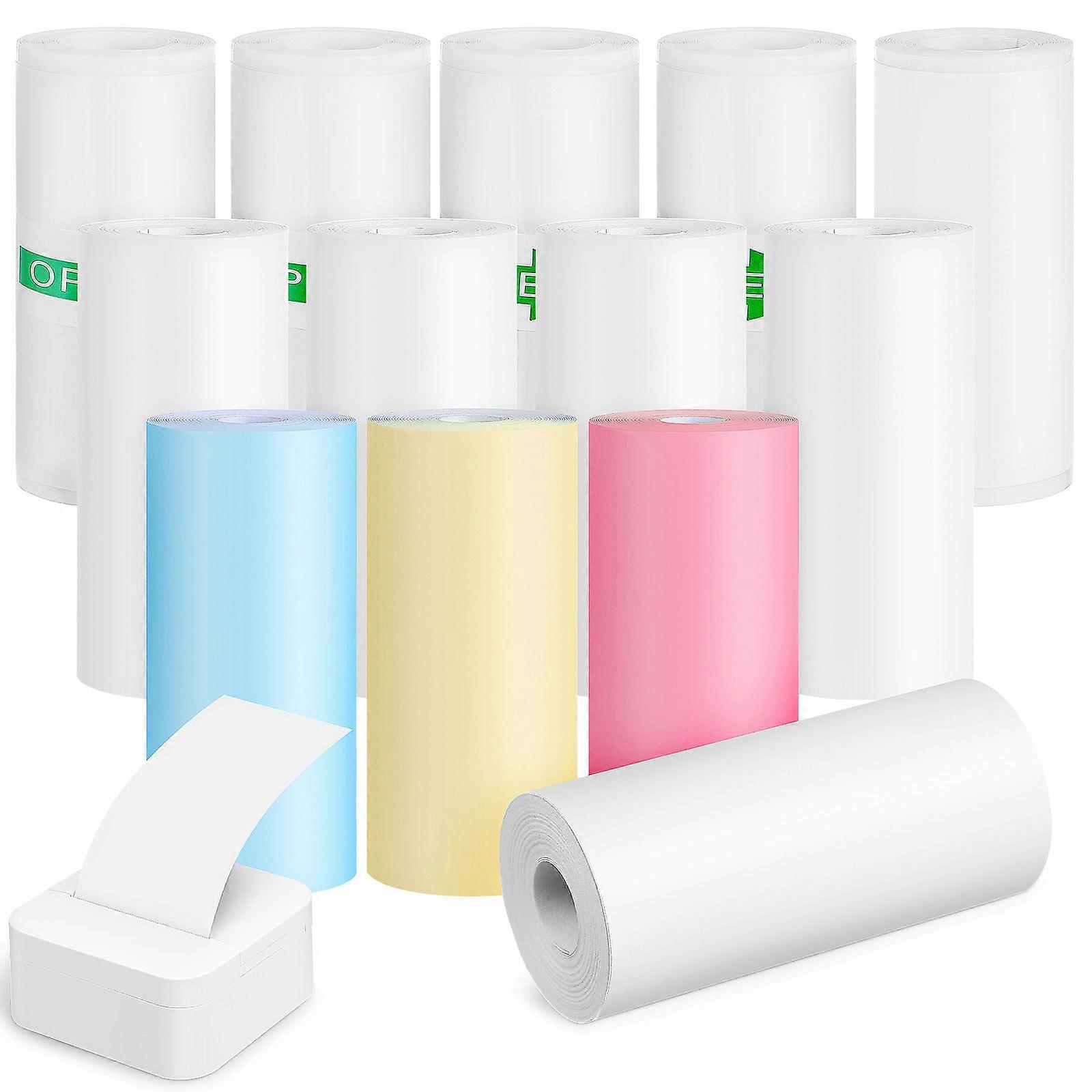 Thermal Paper Colorful Printer 13 Rolls for Adhesive Use