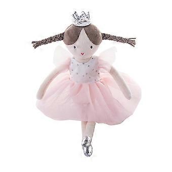 Boneca bailarina de pelúcia rosa, brinquedo ideal para presente de aniversário infantil. Feita de poliéster resistente, perfeita para brincar e para a hora de dormir. 38 cm (15 polegadas).