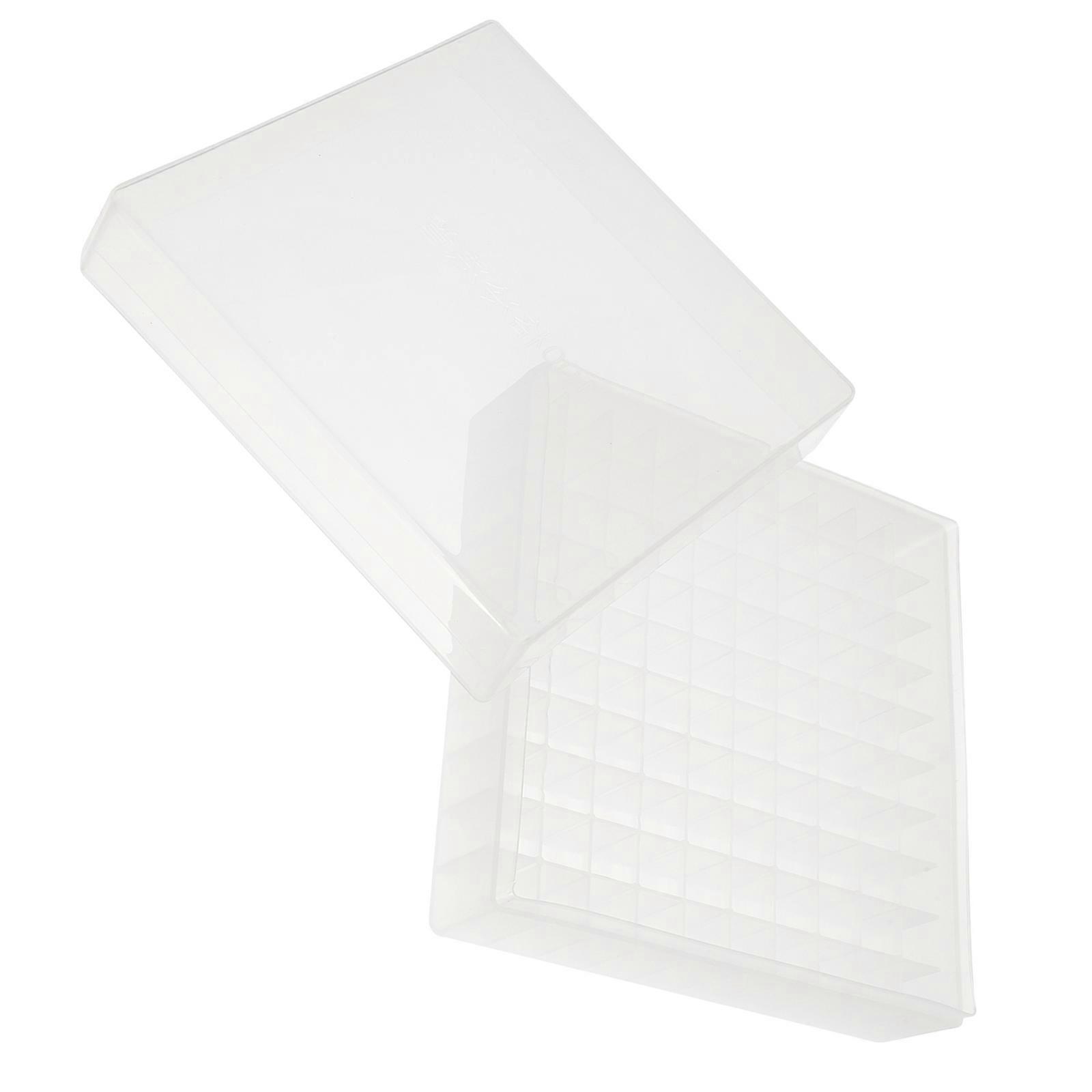 Cryovial Storage Microcentrifuge Tube Box for Storage Use 100 Slots