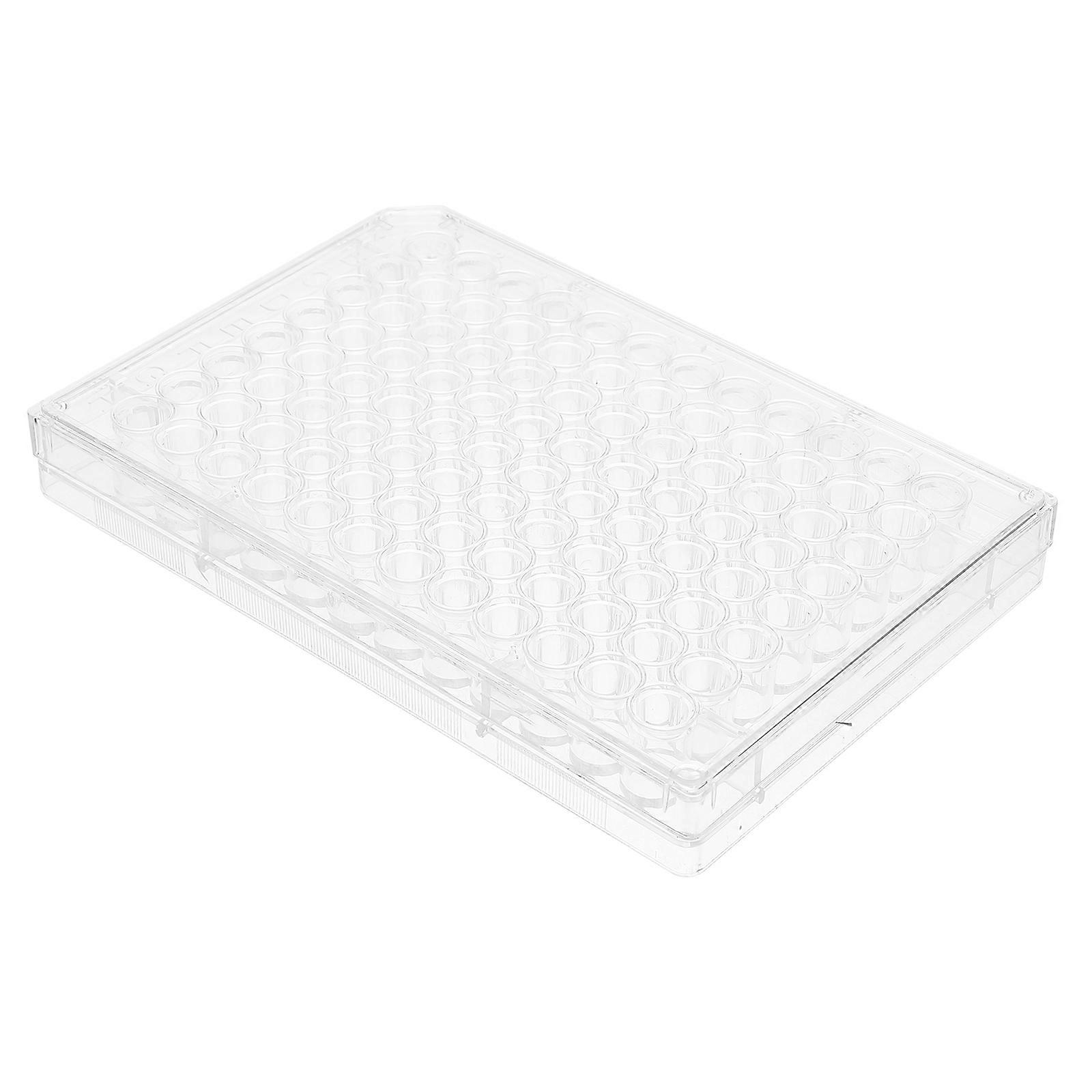 Transparent Plastic Culture Plate for Lab Use with Flat Surface and Multifunctional Design 96 Holes
