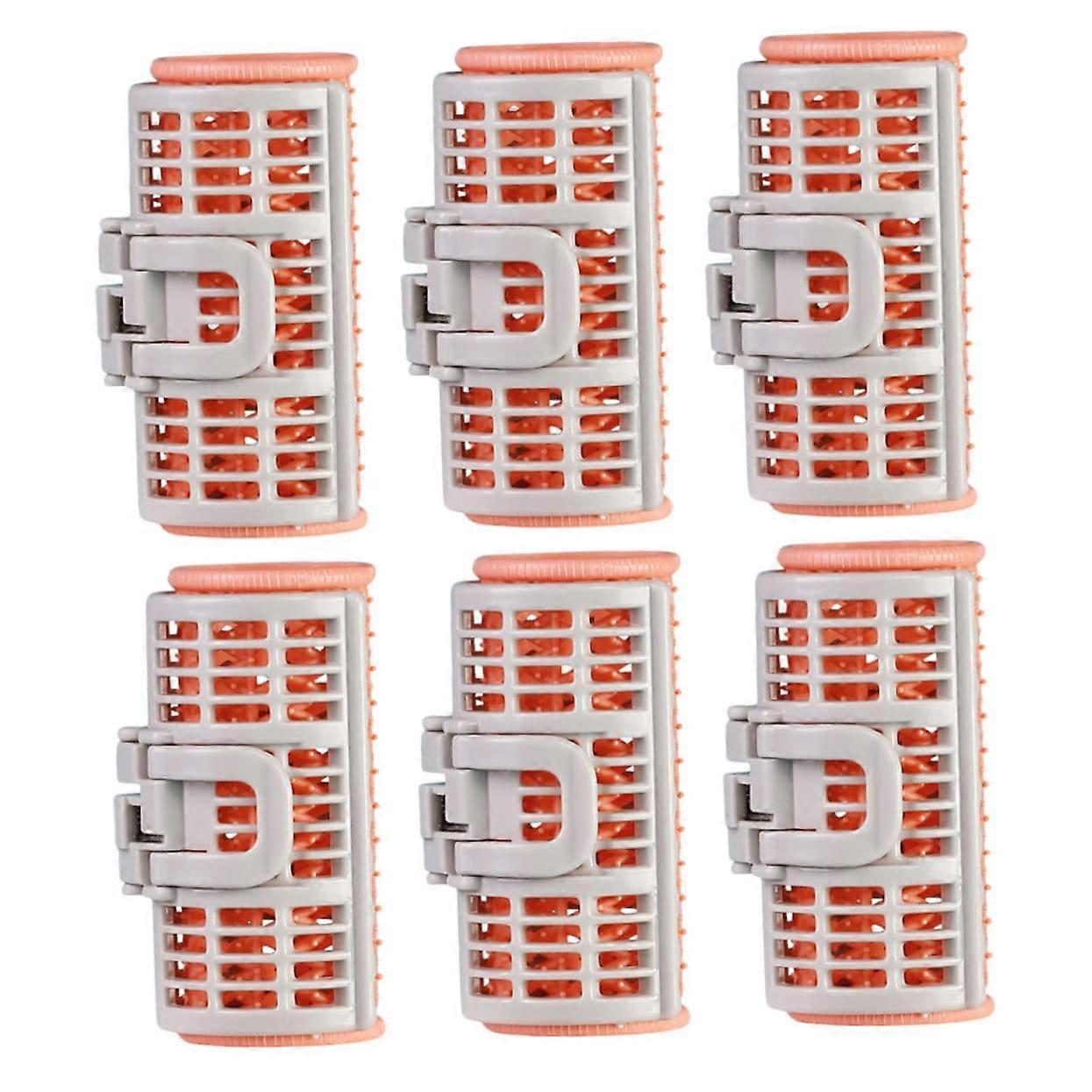 6pcs Heatless Hair Curlers and Rollers with Clips for Long Hair Curling Barrels Comb