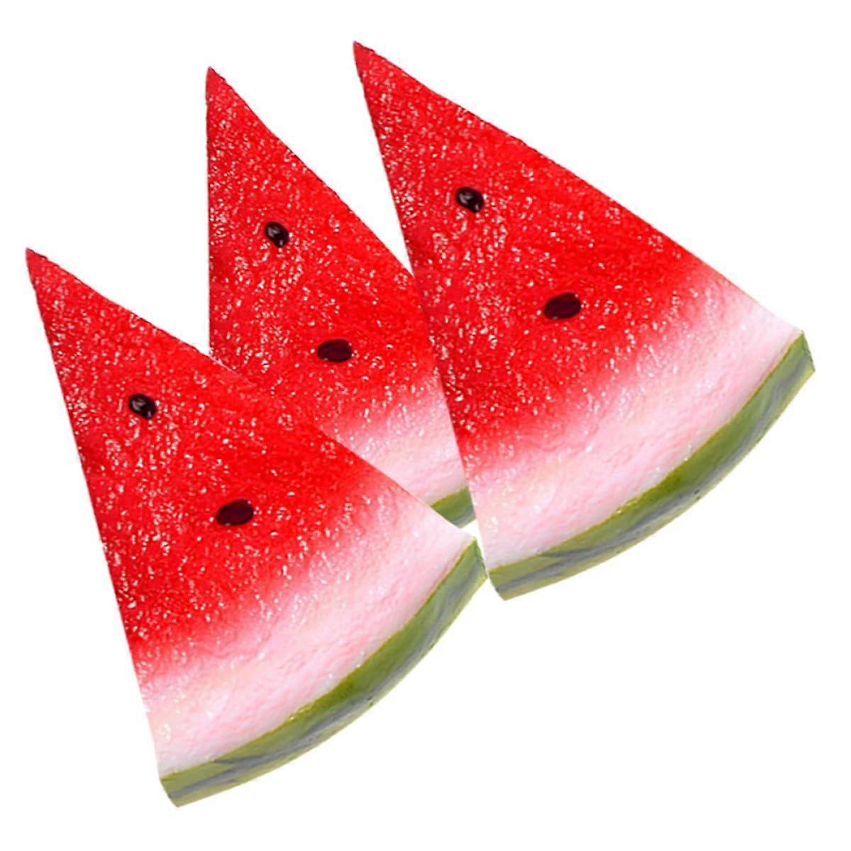 Fake Fruit Decoration Set  Realistic Artificial Watermelon Slice Prop for Kitchen, Party, Teaching