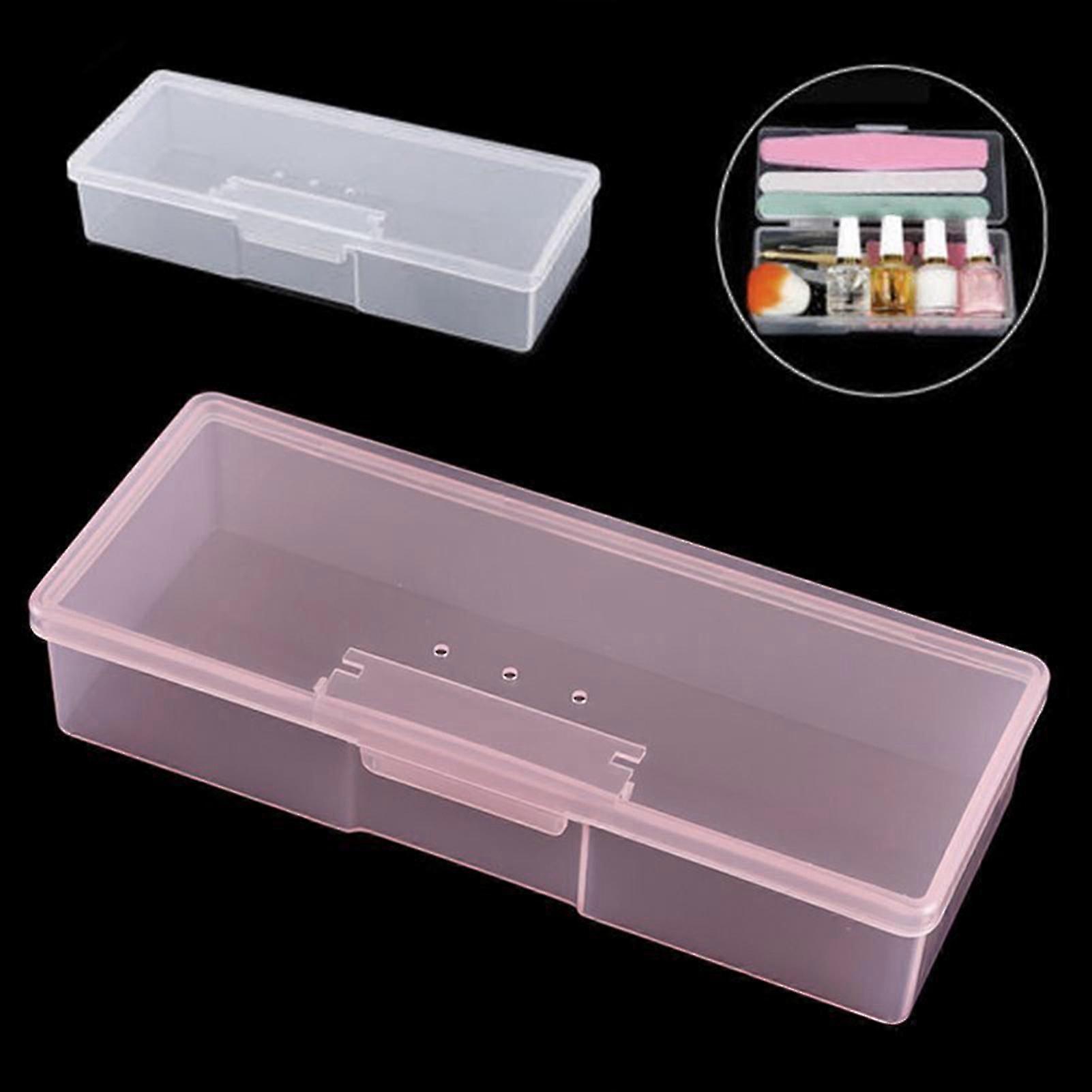 Storage Box Transparent Multifunctional Plastic Nail Storage Organizer Case For Cosmetic