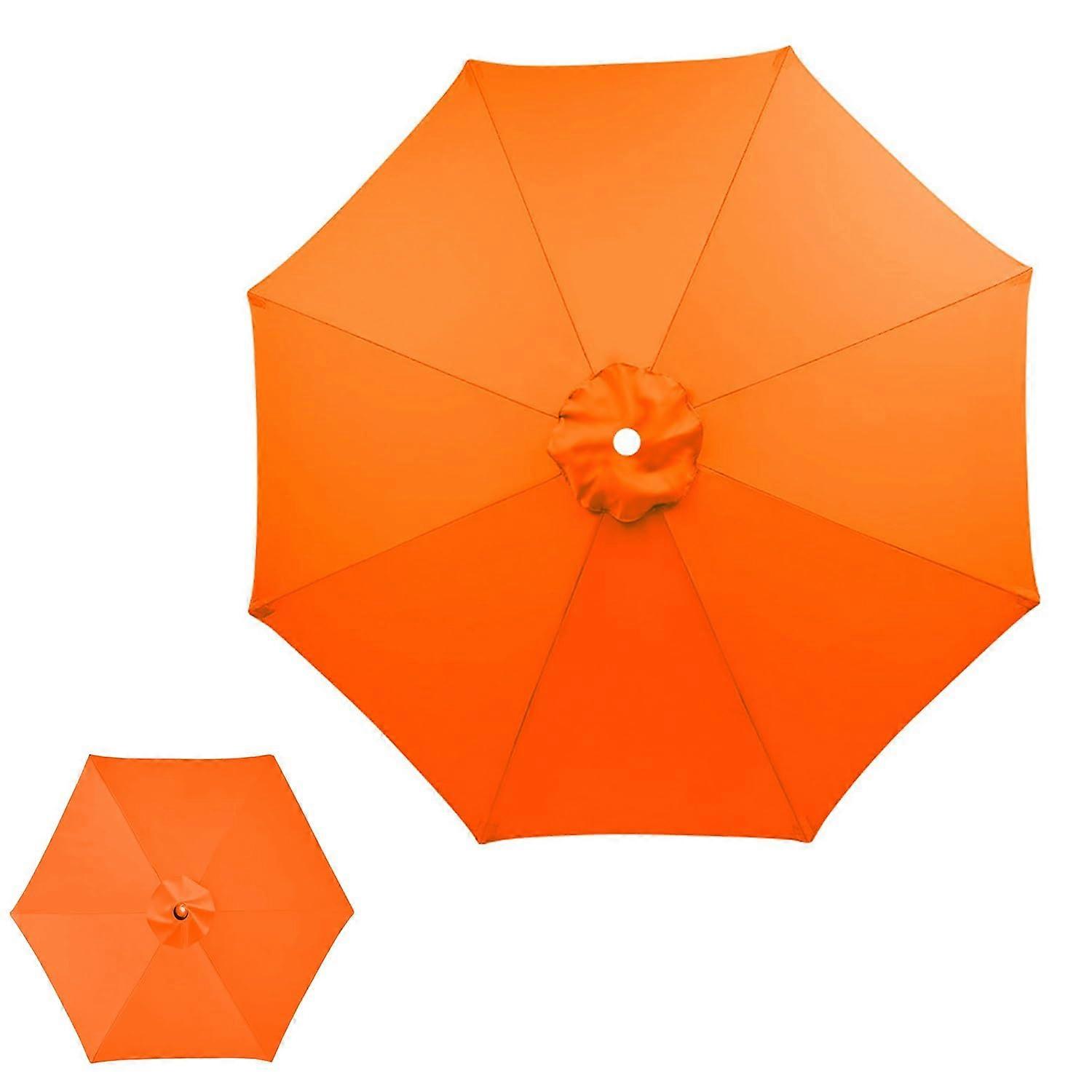 9.8ft Patio Umbrella Replacement Canopy Waterproof UVResistant Polyester for 6 Ribs