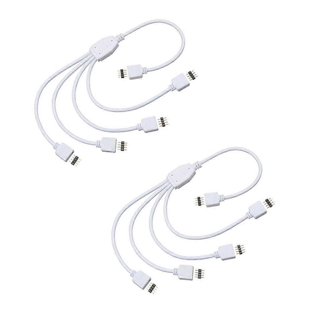 LED Splitter Cable 4 Pin Splitter Connector for LED Strip Light Use 2Pcs Set
