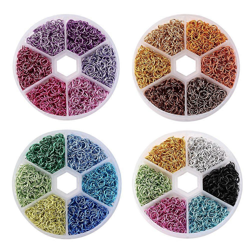 Blue Aluminum Split Ring for DIY Accessories 1080Pcs Jump Ring Connector