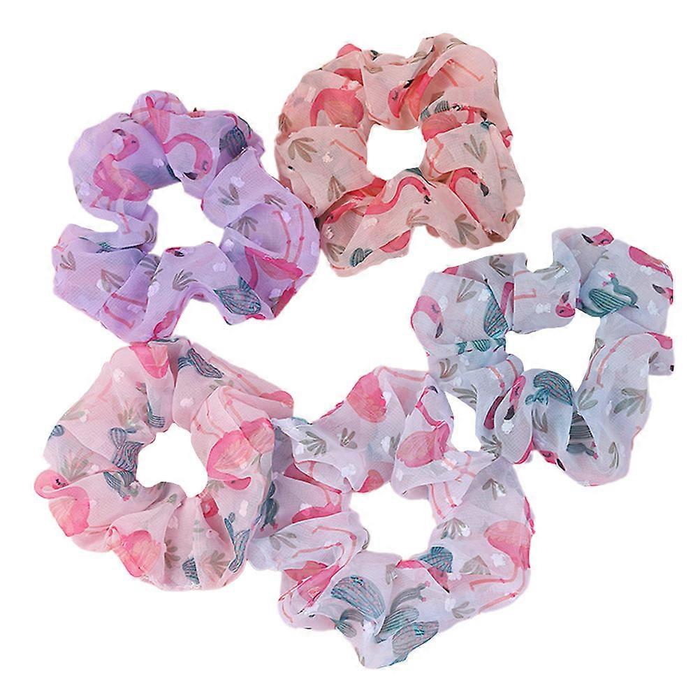 Bird Pattern Head Hoops for Women Use 5Pcs Elastic Head Ropes