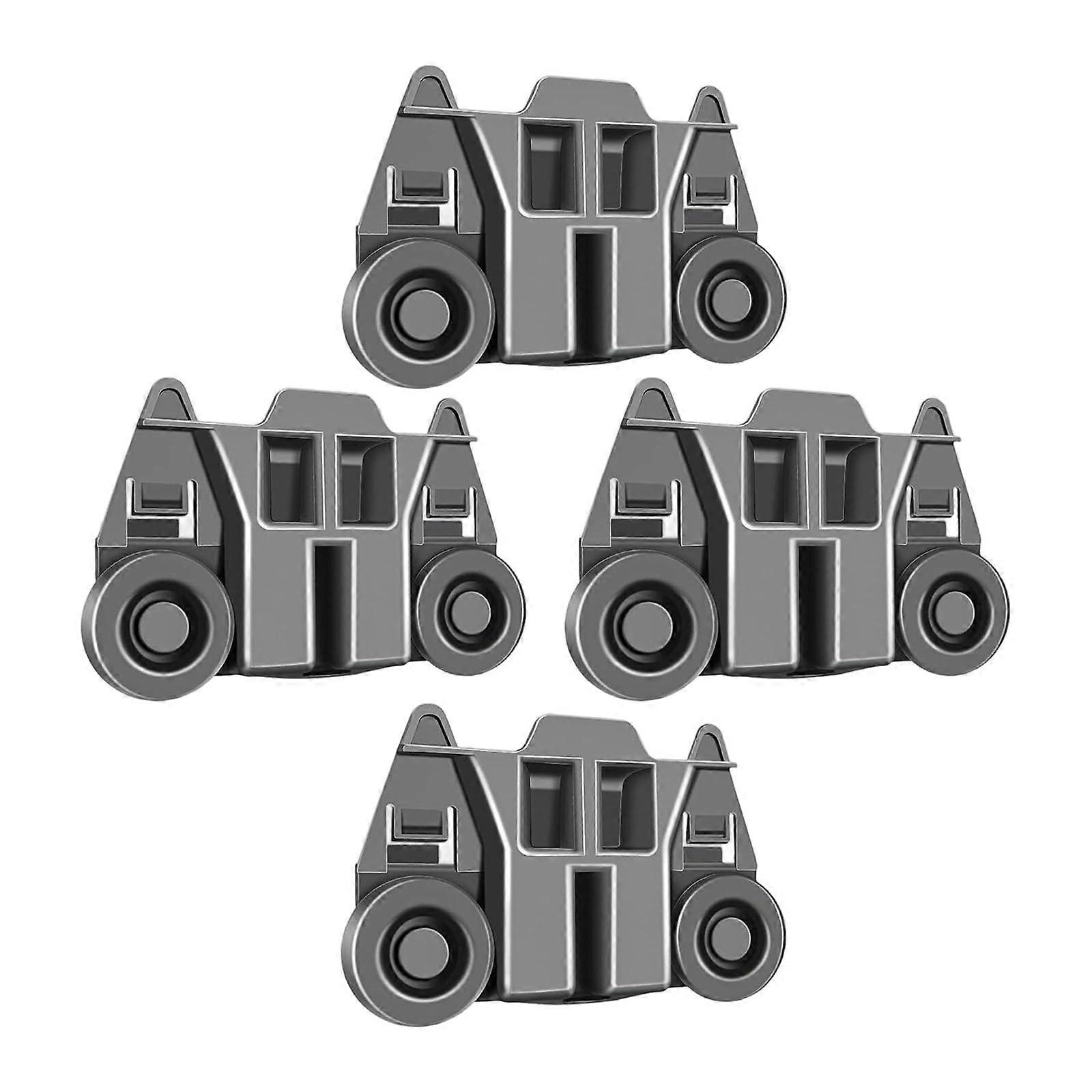 4Pcs Heavy Duty Dishwasher Rack Roller Set WPW10195417 Wheel Brackets Replacement Noise Reduction