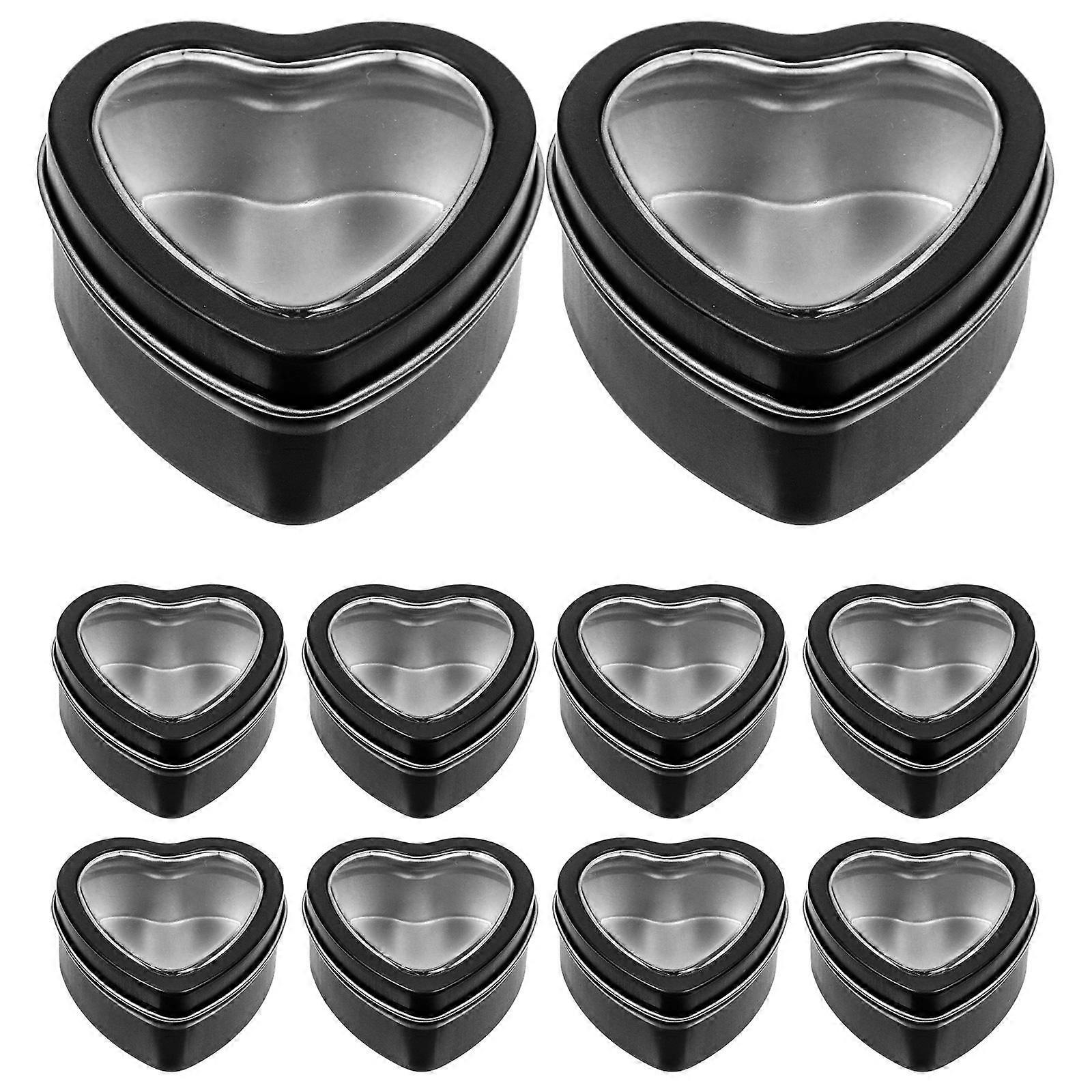 Portable Heart Shape Candy Box for Wedding Candy 10Pcs Set