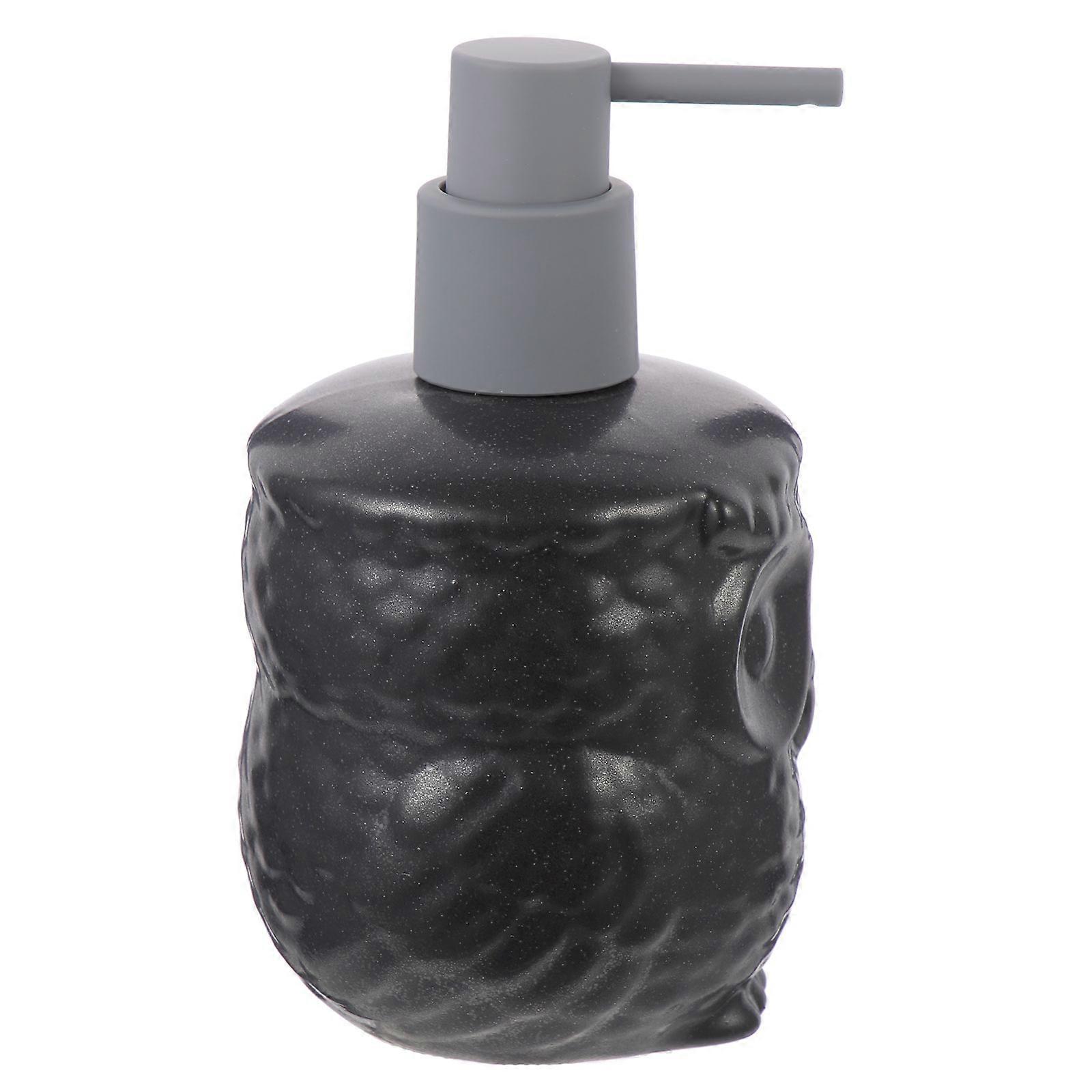 Owl Shape Soap Dispenser for Bathroom with Pump Ceramic Bottle