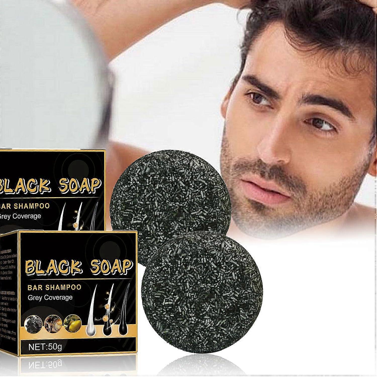Gray Hair Coverage Soap Bar 2PCS for Quick Conceal and Precise Root Application