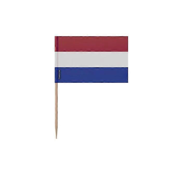 Toothpicks Netherlands Flag - 10 cm - 100 pieces - Adhesive plastic - Bamboo stick - Pixelforma