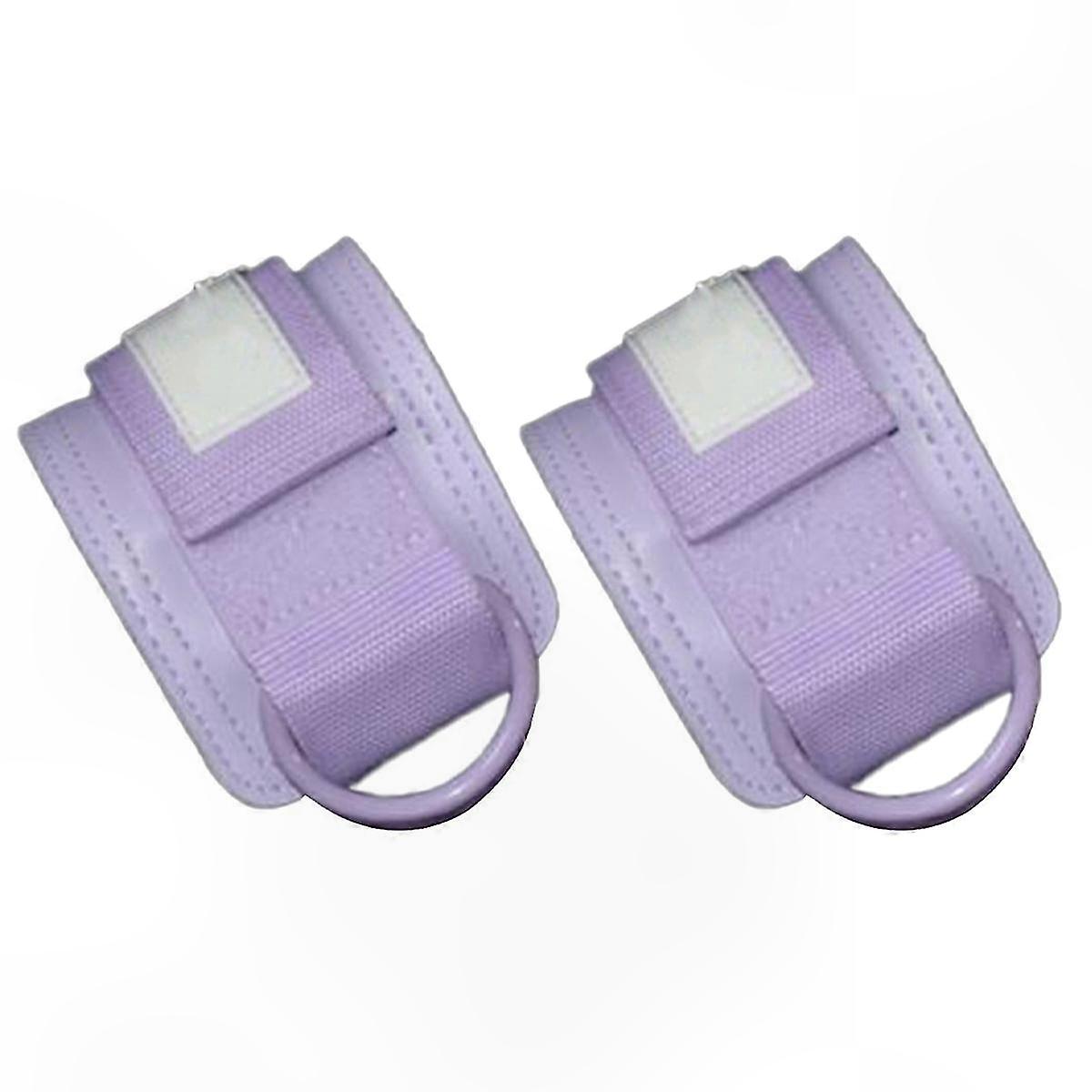 Adjustable Ankle Straps with Double D-Ring for Cable Machines - Padded for Comfort, Pair