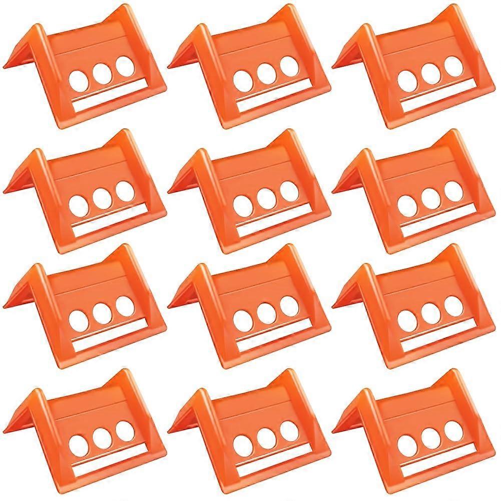 12 Pack Heavy Duty Flatbed Corner Protector Brackets for Reusable Cargo Edge Guard in Orange