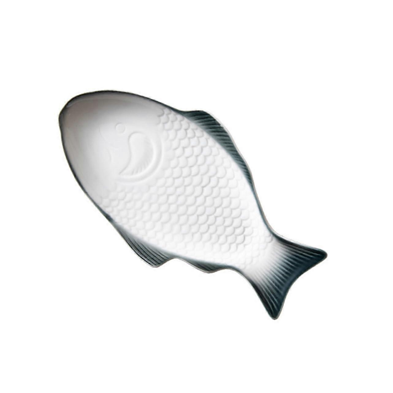 Fish Shaped Ceramic Serving Platter with Vibrant Color for Home, Restaurant, Party, Wedding