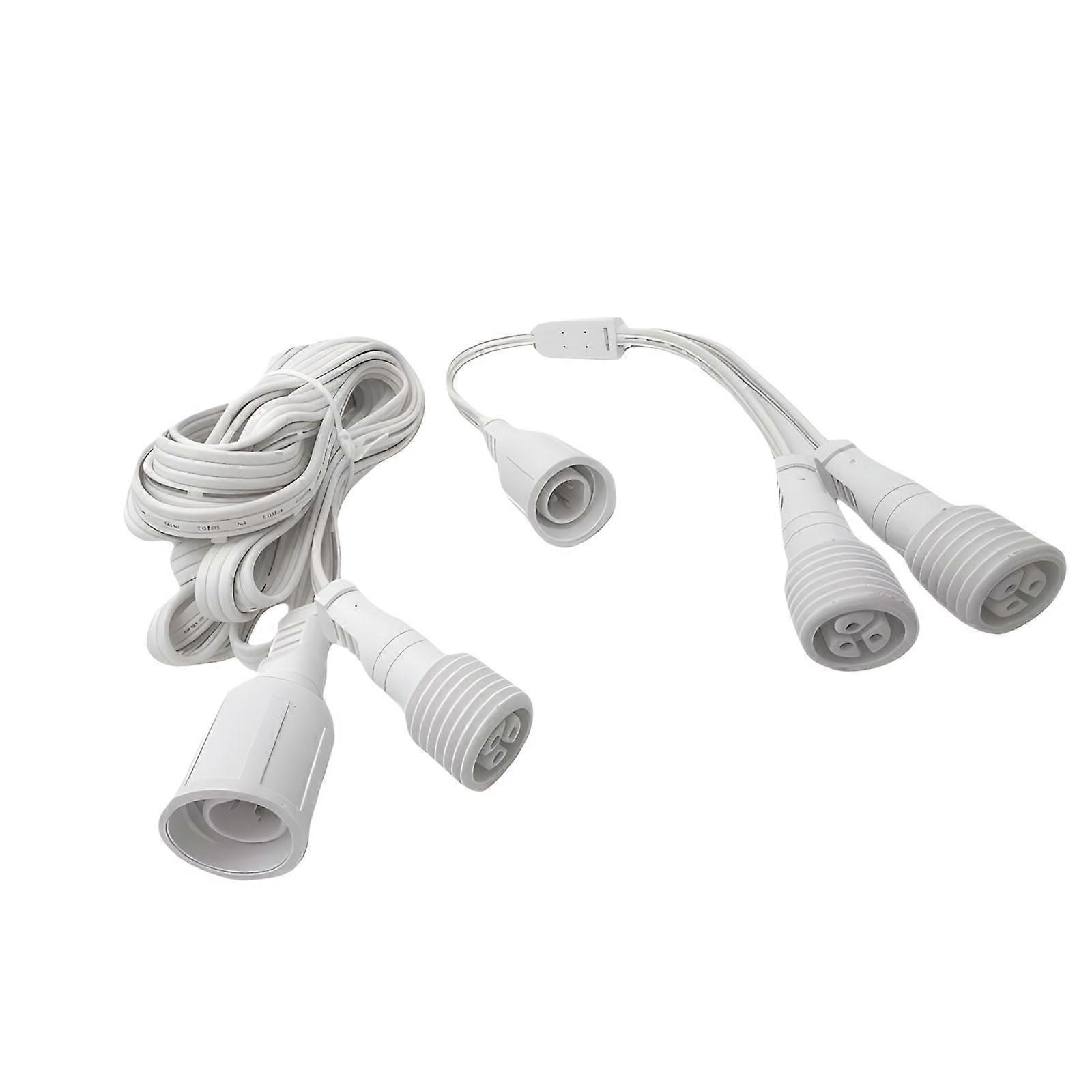 3Pin Waterproof Extension Cable Replacement Y Split Lighting Connector Outdoor Light Extension Cord for Eave Light Multicolor