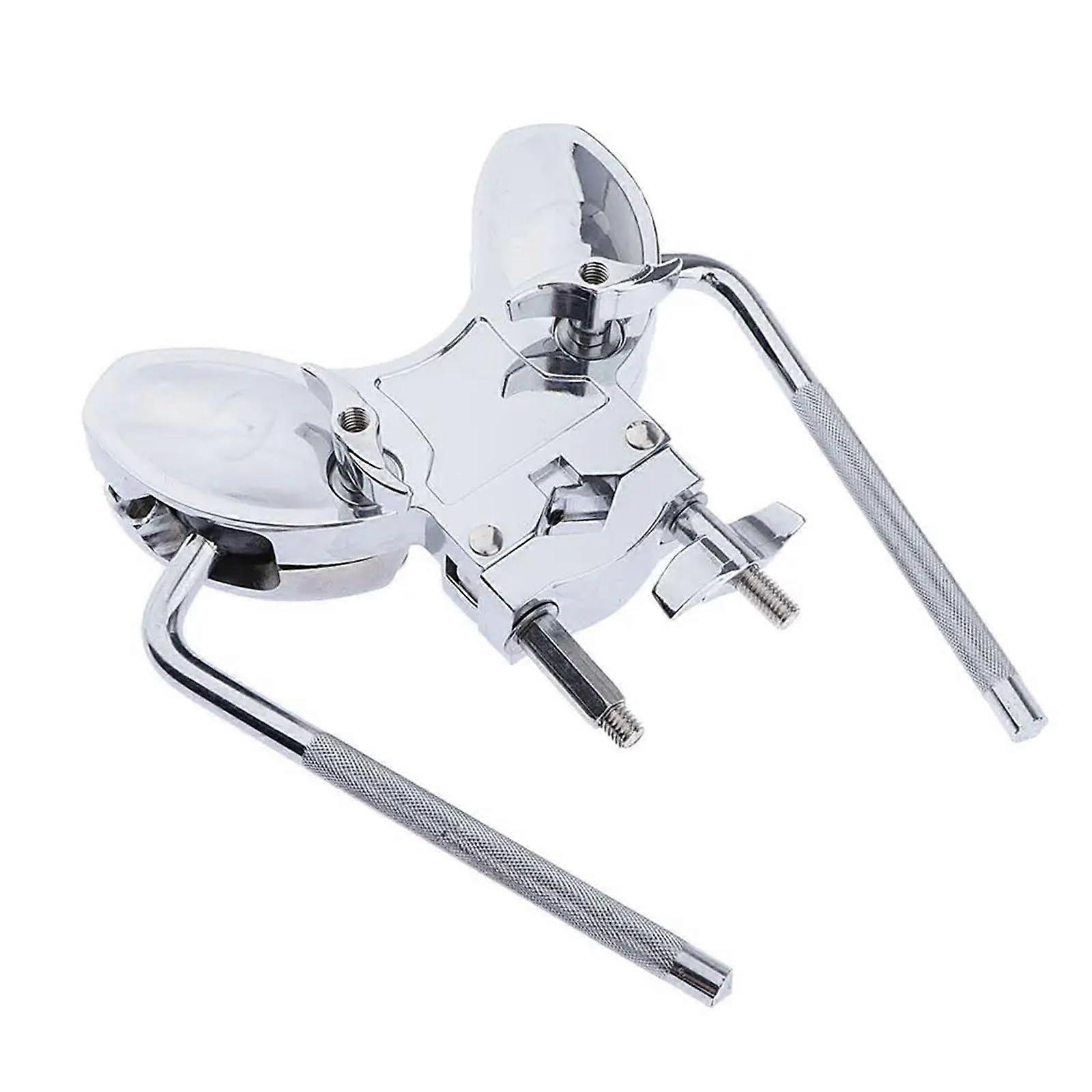 Solid Double Tom Holder Stand Bracket for Drum Set, Durable Metal Mount with Stable Support