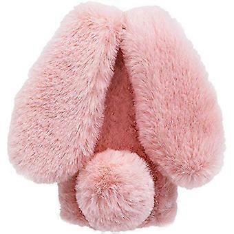 Case for Xiaomi Redmi 10C Pink Plush Rabbit Ears Glitter Shockproof Soft Cover with Precise Cutouts