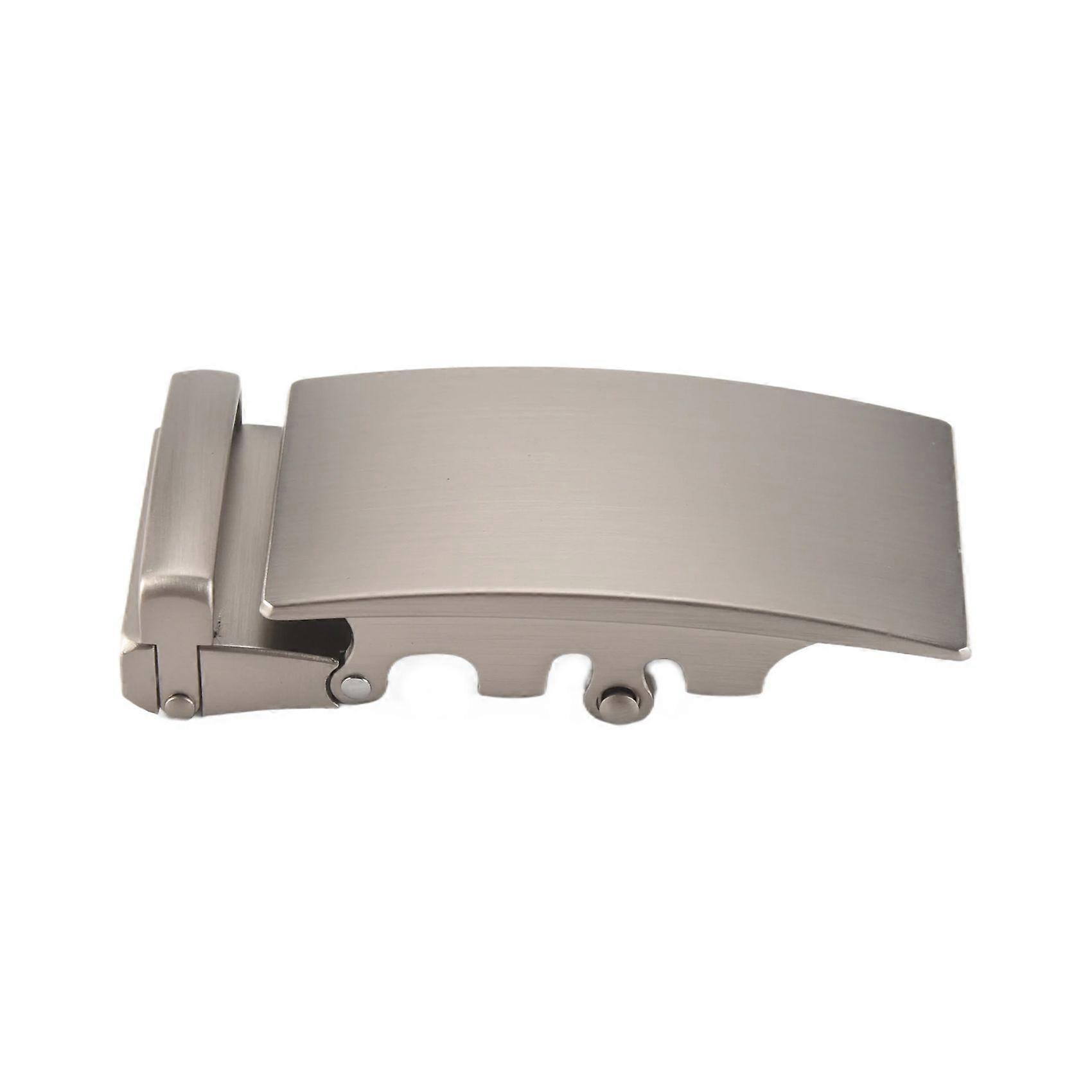 Men's Solid Buckle Automatic Ratchet Leather Belt Buckle