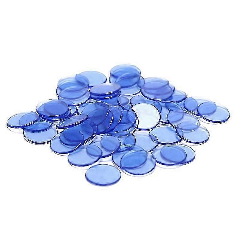 50Pcs 1.5Cm Bingo Chips Markers, Plastic Poker Chips for Games