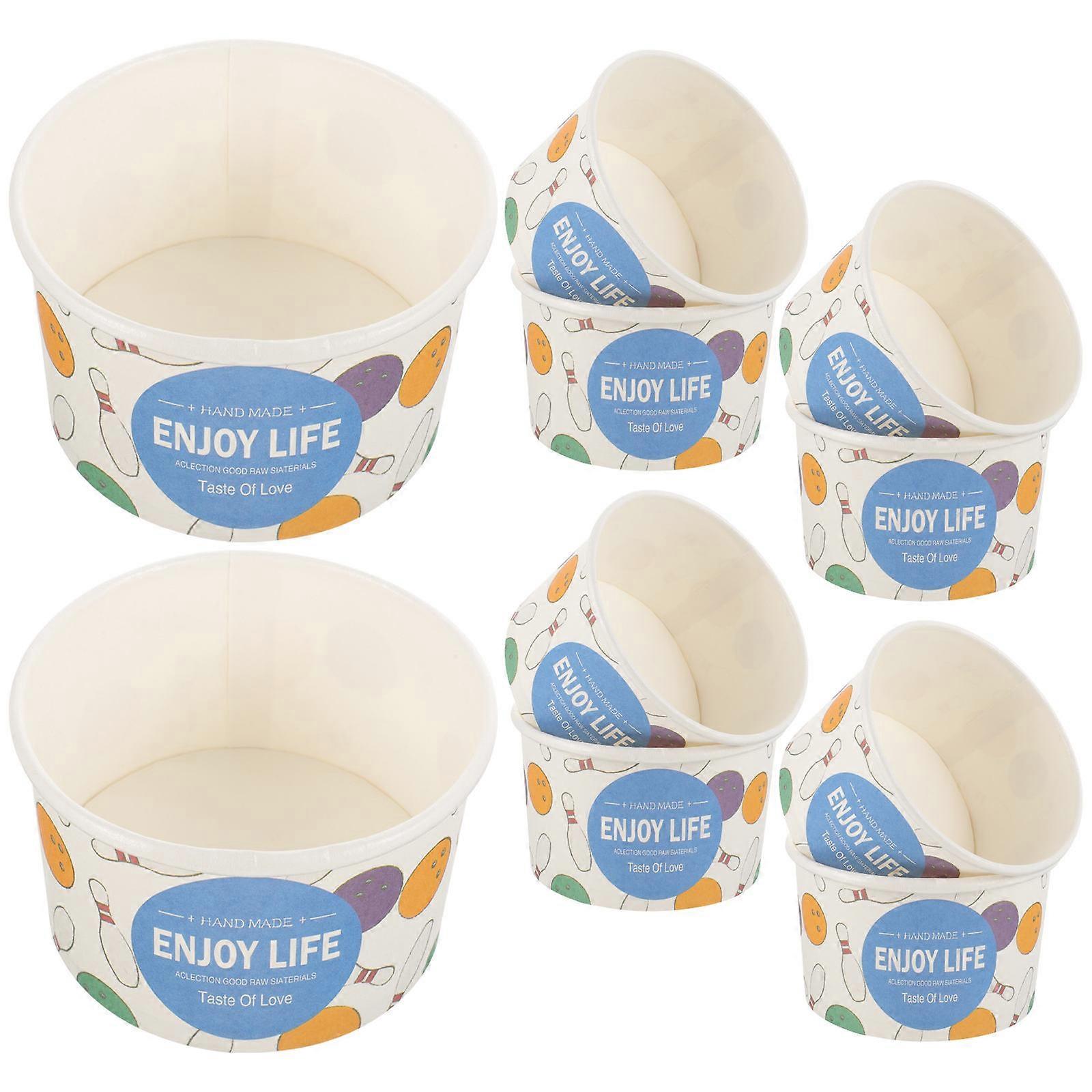 Ice Cream Paper Cups for Dessert Serving 50Pcs Pudding Containers