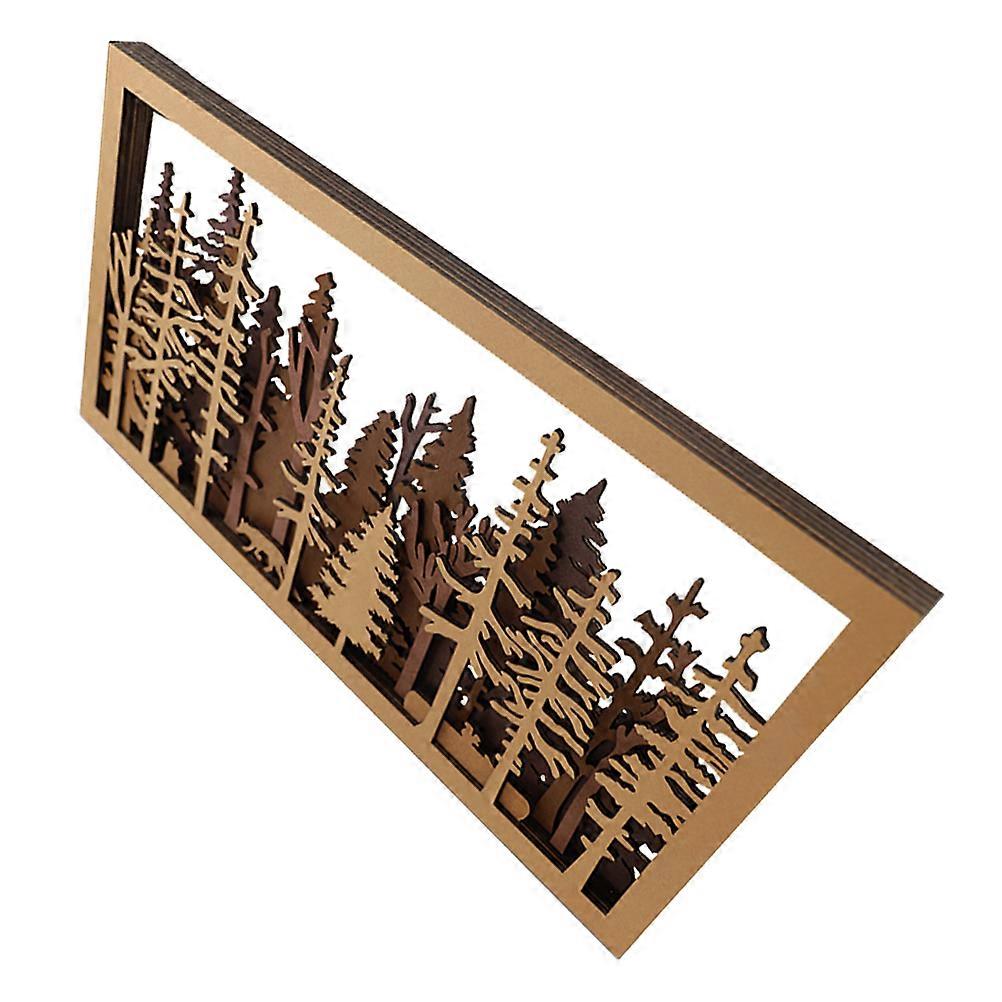 Nature Room Decor Rustic Wood Wall Decor Rectangular Shape MDF Material Home Decor 1Pcs