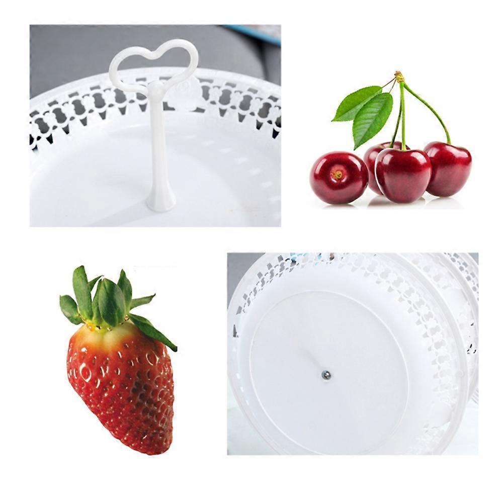 Cake Display Rack Double Layer Cake Stand for Wedding Party 1Pcs
