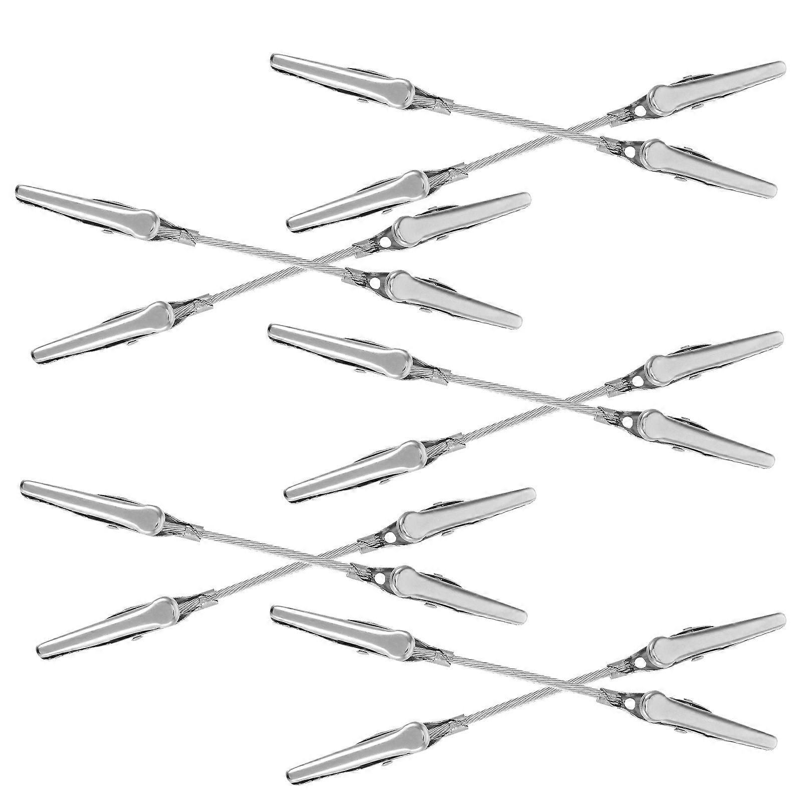 Note Clip Silver Metal Double Head for Note Clipping 10Pcs