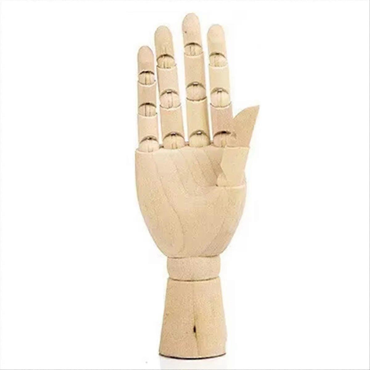 Wooden Hand Model Hand Figurines Rotatable Joint Drawing 7 Inch