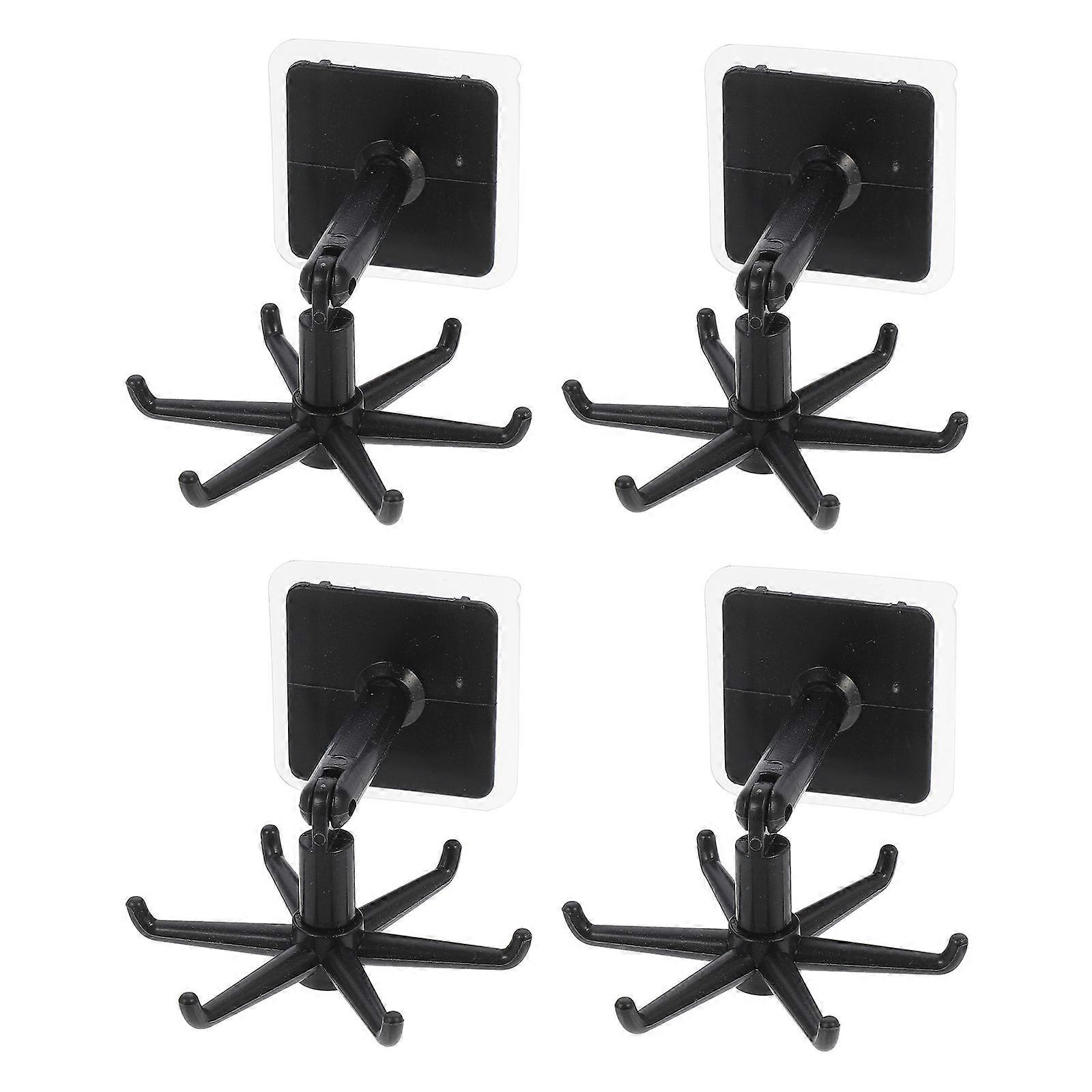 Wall-Mounted Rotatable Utensil Rack for Kitchen Storage 4Pcs Set