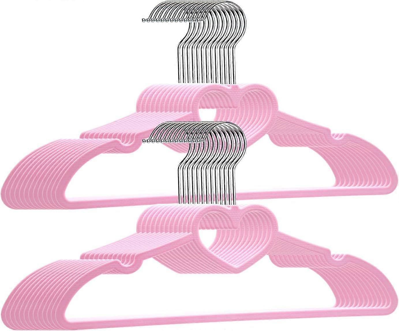 20 Heart-Shaped Plastic Hanger Set