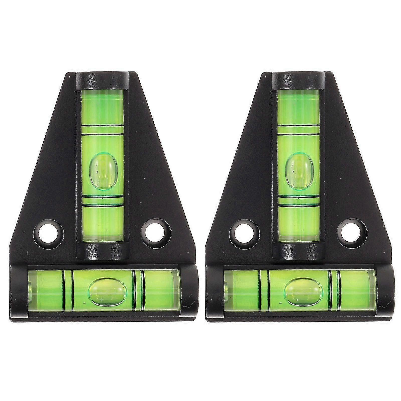 2pcs RV Leveling Block Bubble Fixing Level Magnetic Bubble Level Cross Check Leveler