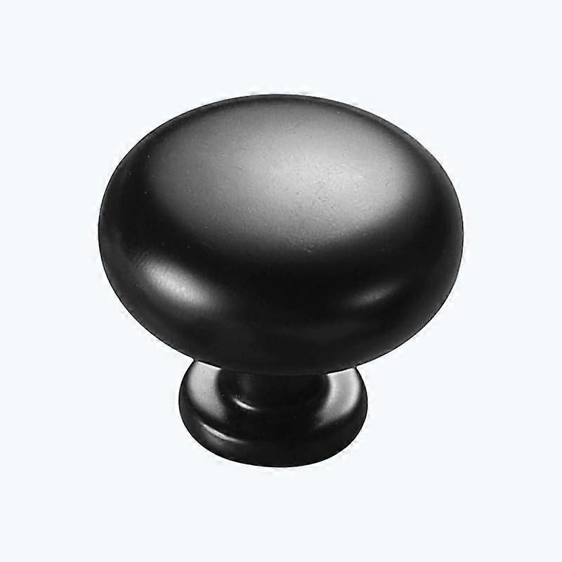 Black Zinc Alloy Cabinet Knobs, Single Hole Round Drawer Pulls, Modern Durable Handle