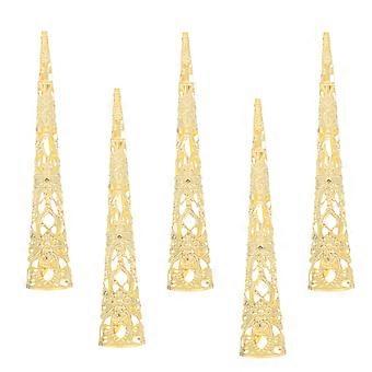 5pcs Finger Claws Metal Hollow Nail Tips Cover Finger Knuckle Claw for Cosplay Dance