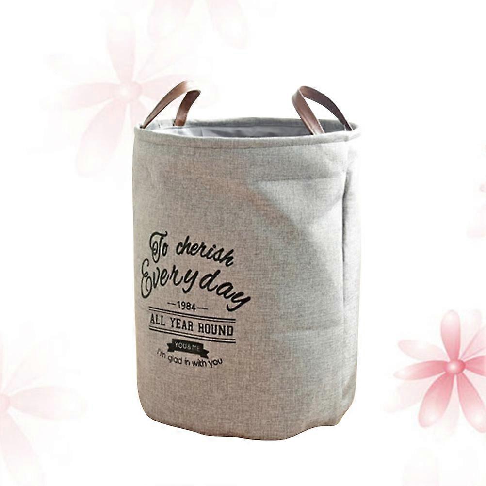 Grey Waterproof Laundry Bucket Foldable Laundry Baskets for Storage Use