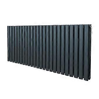 Oval Column Radiator 600mm x 1440mm Modern Designer Double Panel Central Heating Heater Matt