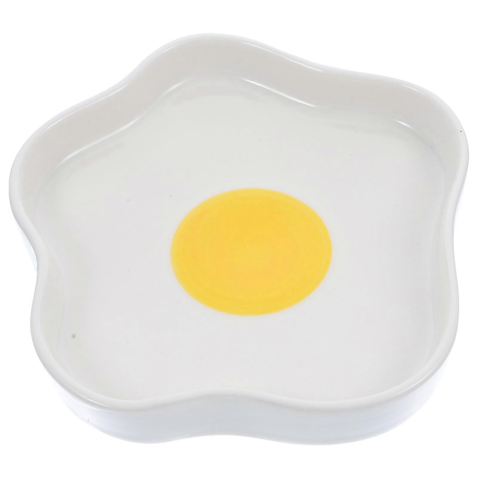 Multi Function Ceramic Plate Egg Design Plate for Storage Use