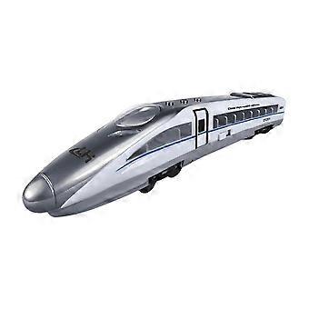 High Speed Train Toy for Pretend Play, Inertia Sliding with Sound and Light Effects, Movable Door Diecast Model