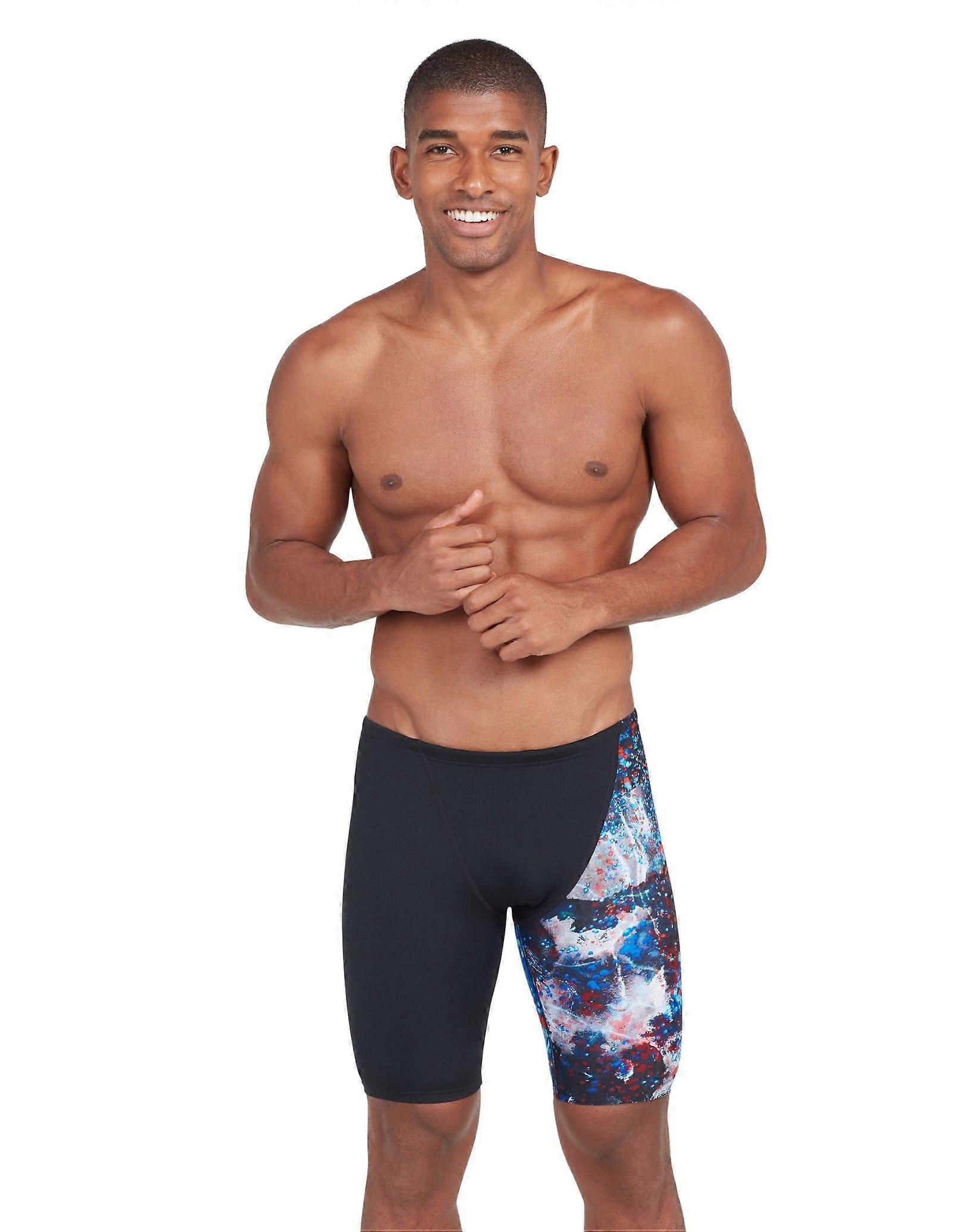 Zoggs Ionic Jett Swim Jammer - Black/Multi