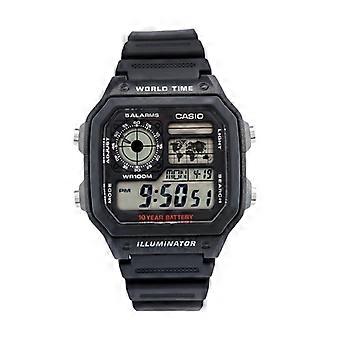 CASIO SPORT DIVER - WORLD TIME ILLUMINATOR 5 ALARMS - FUTURE CLASSIC COLLECTION - BLACK