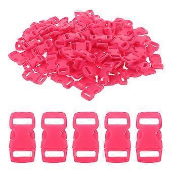 100pcs 10mm Colorful Eco-Friendly Plastic Buckles for Paracord Backpack Dog Collar (Random Color)