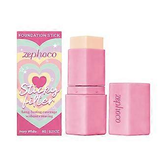 2pcsIvory - white Long - lasting Concealer Foundation Stick, Daily Portable, Refreshing, Fit, Natural and Lightweight