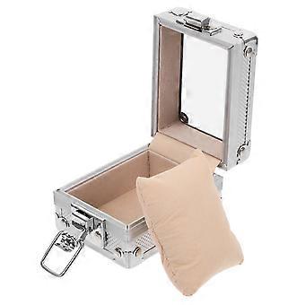 Watch Shaker Aluminum Storage Box with Lock for Watch 3Pcs Silver