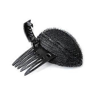 Schwarzes Puff Haar Kopfkissen Haarvolumen Clips Flauschiges Haarpad Schwamm Clip Brötchen Kamm Bump It Up Volumen Haarbasis Set für Frauen und Mädchen DIY Hairstylin