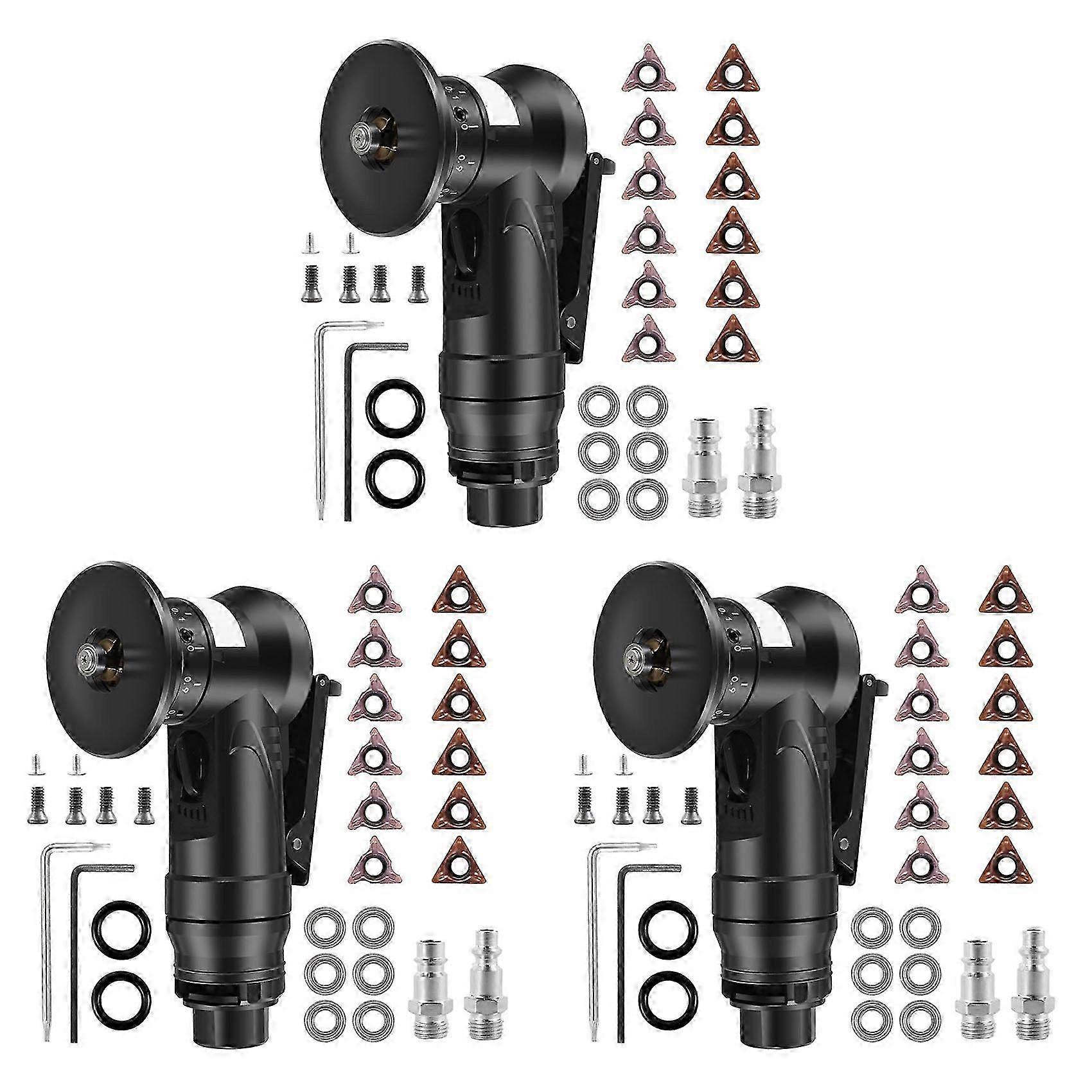 3X Pneumatic Chamfering Tool, 45 Degree Metal Deburring Trimming Chamfering Machine,Chamfering Machine