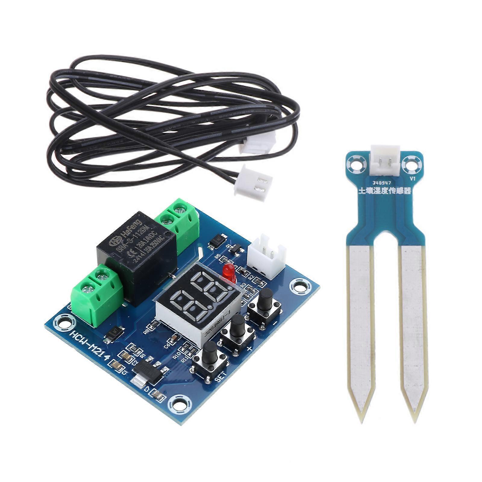 Professional Module 12V Soil Moisture Sensor Humidity Controller with Digital Display Automatic Watering System Module  Blue